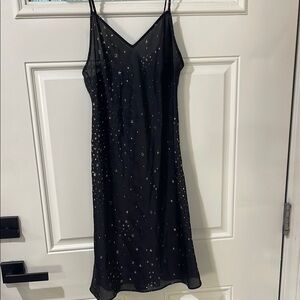 Victoria secret Black Starry Slip Dress